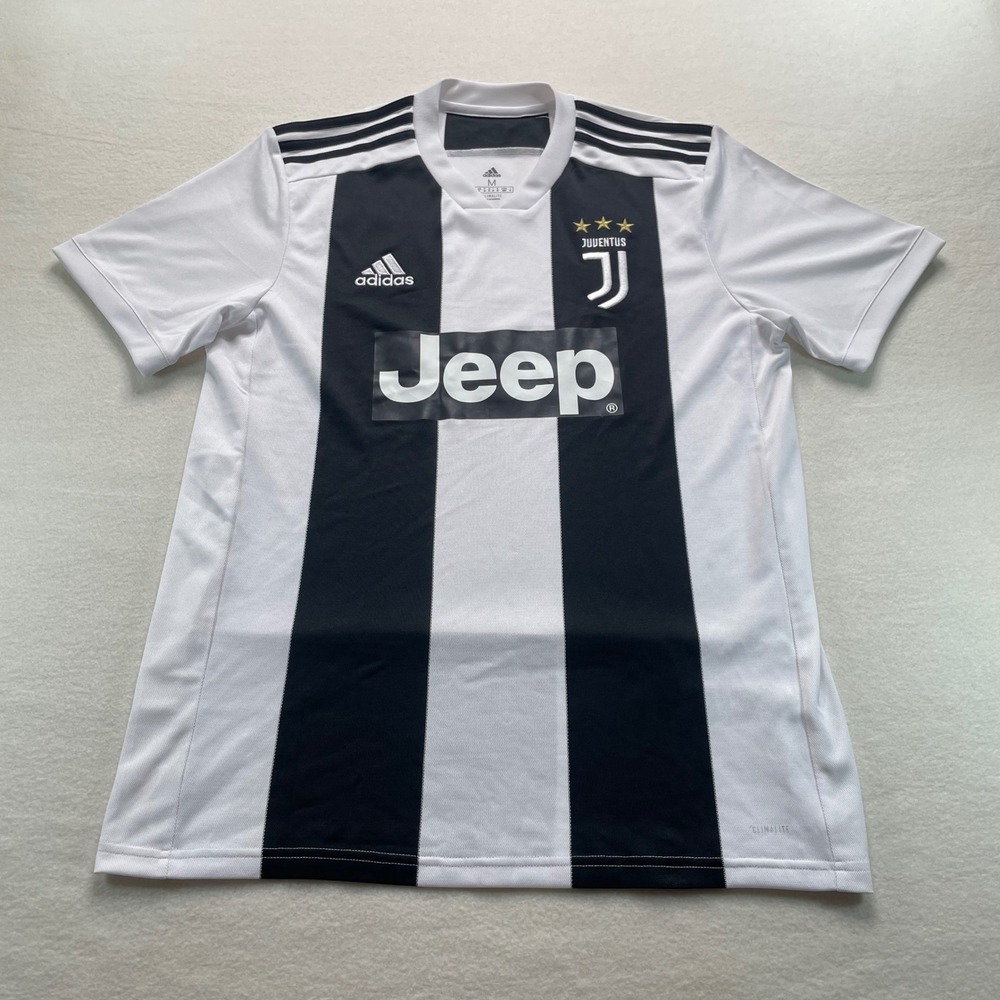 Adidas Juventus Jersey Men's Medium White Black 2018-19 Home Soccer